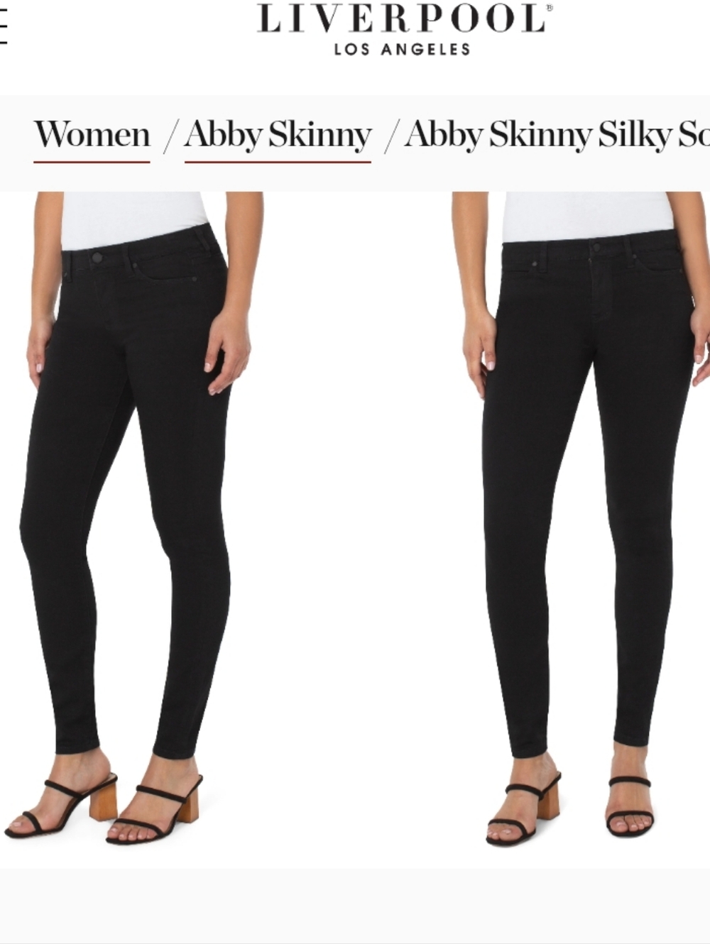 Liverpool Los Angeles Abby Skinny Silky Soft Eco Jeans- 8P/39P